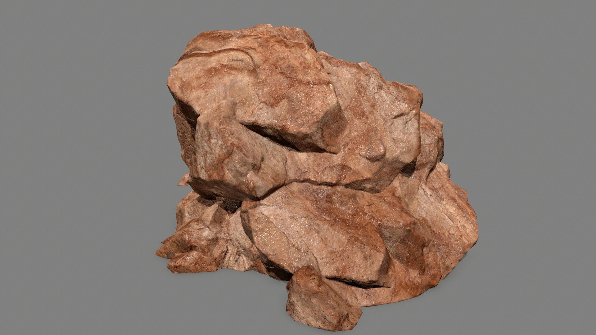 rocks rock Low-poly 3D model_10