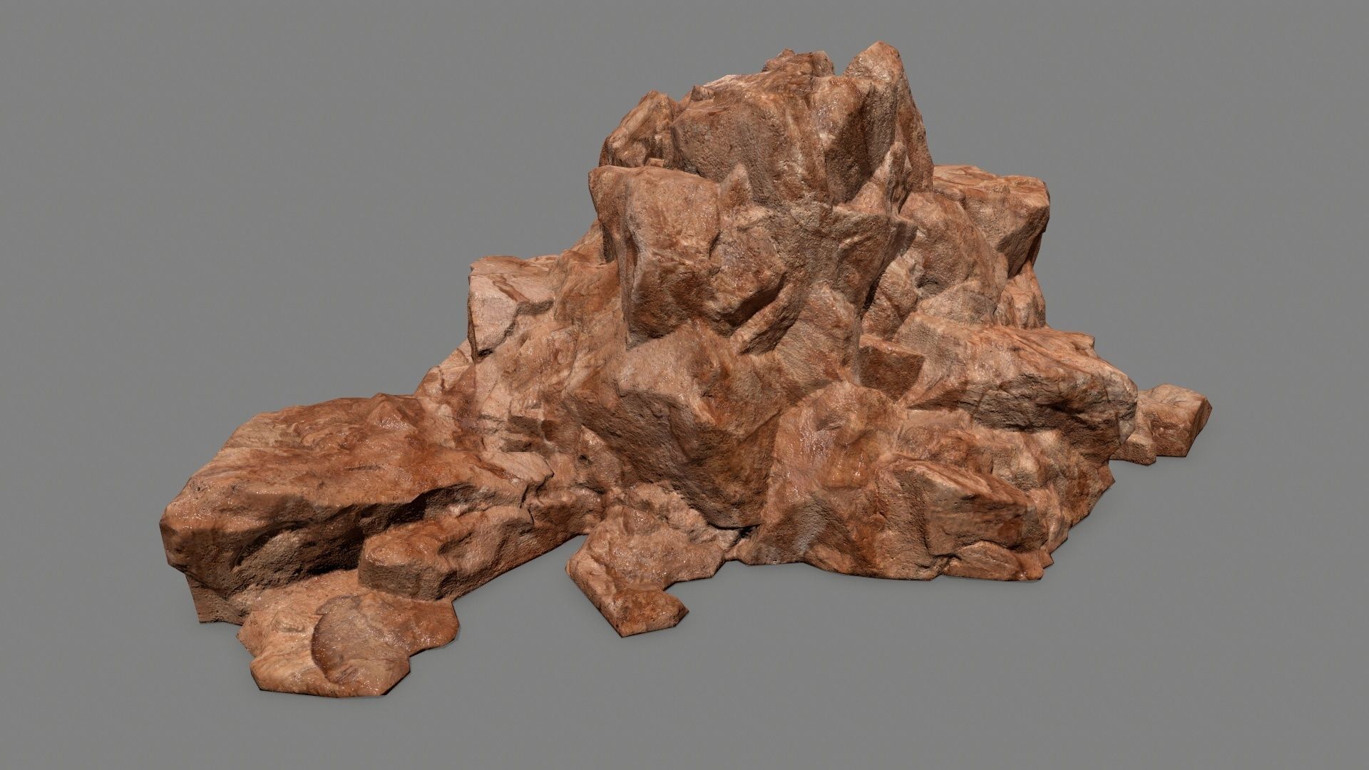 rocks rock Low-poly 3D model_5