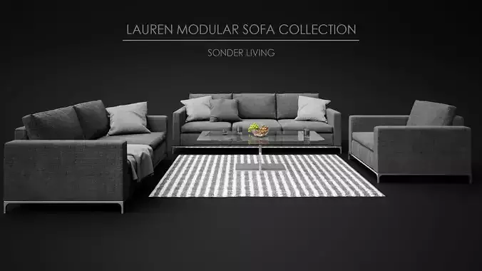 Sonder Living - Lauren Modular Sofa 07 3D model