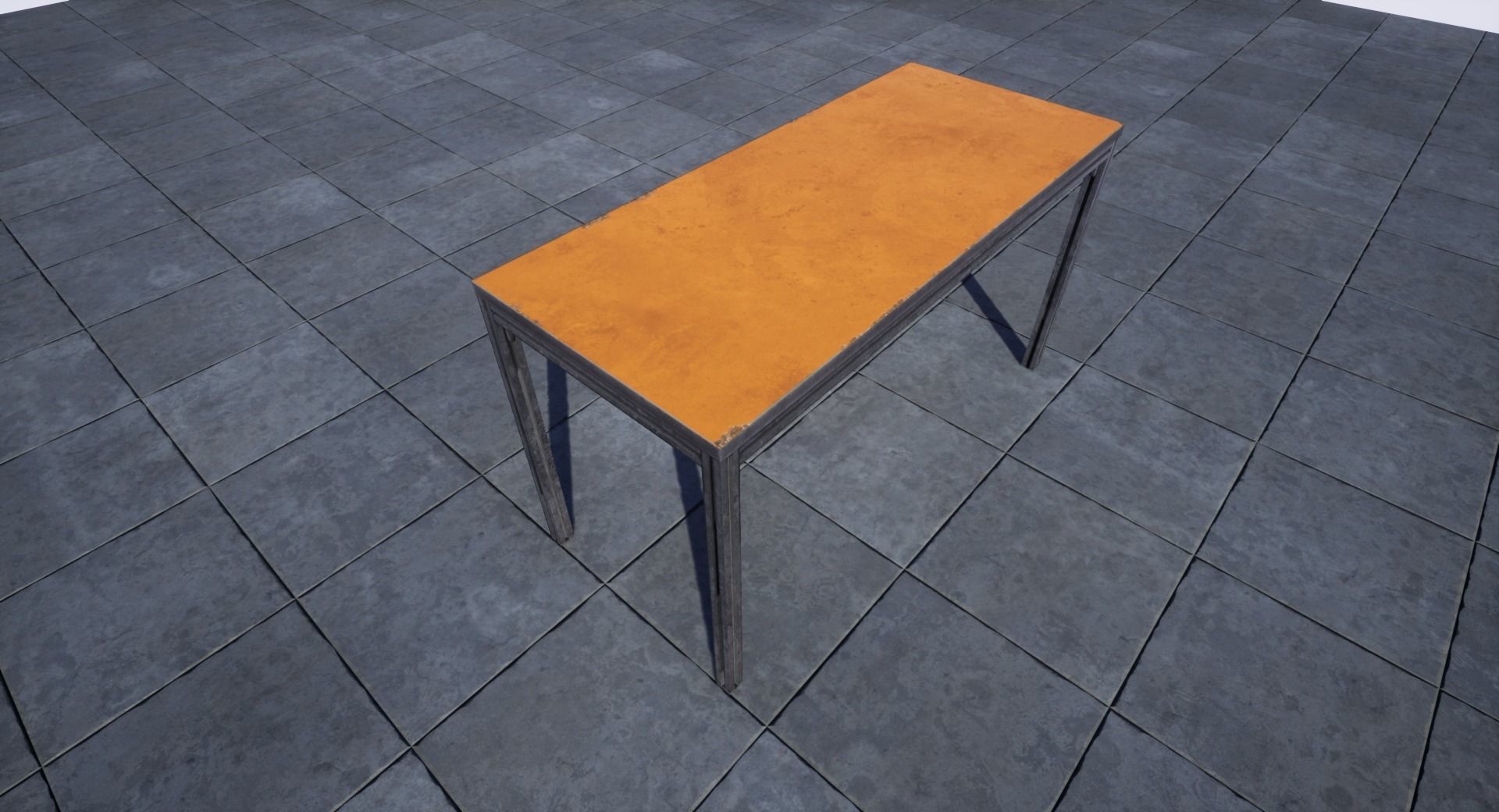 Old School Table Low-poly 3D model_6