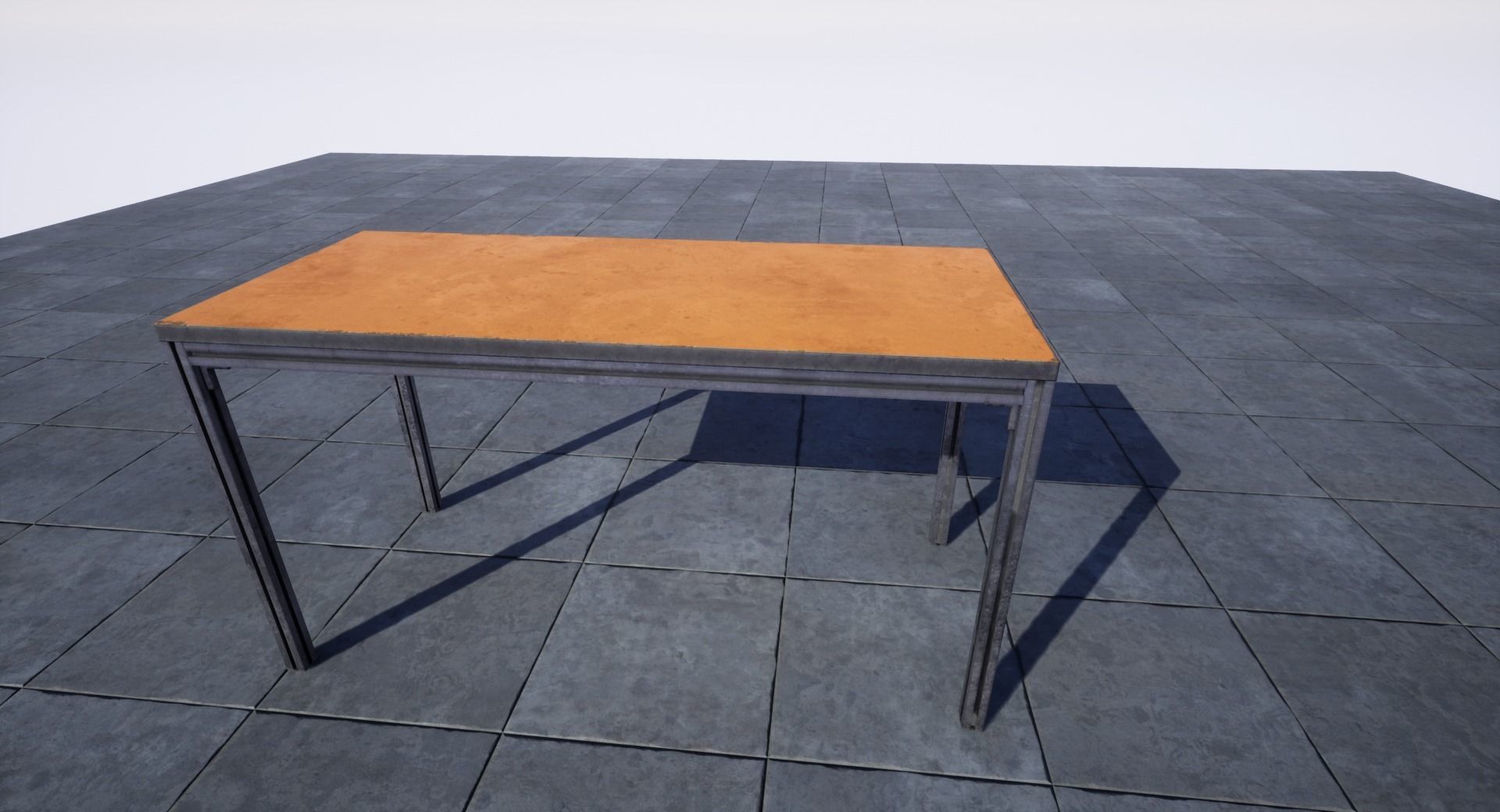 Old School Table Low-poly 3D model_5