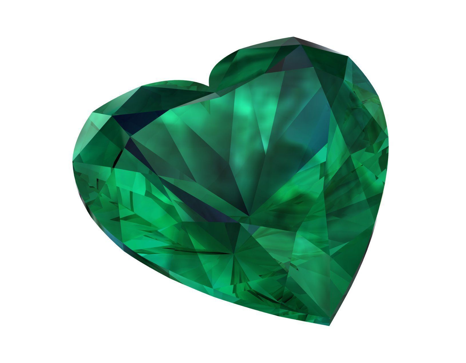 Emerald Gem Stones pack Low-poly 3D model_12