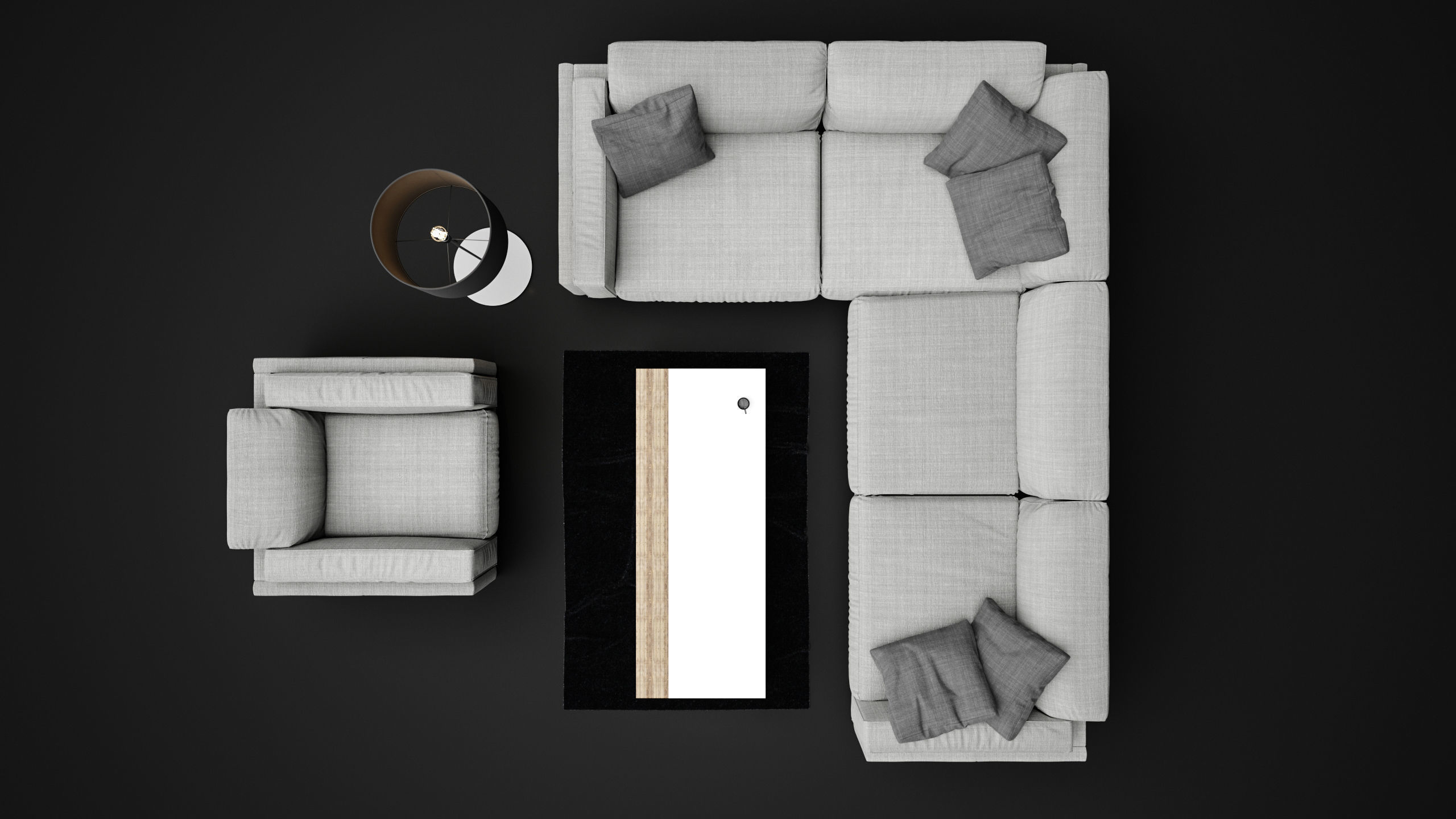 Sofa Set - Spazio Erba Sofa 10 3D model_4