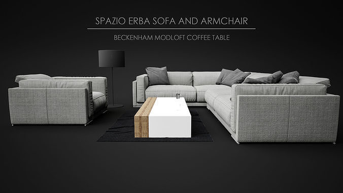 Sofa Set - Spazio Erba Sofa 10 3D model