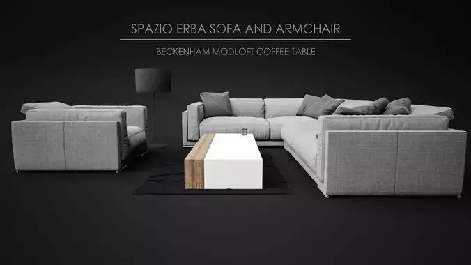 Sofa Set - Spazio Erba Sofa 10 3D model