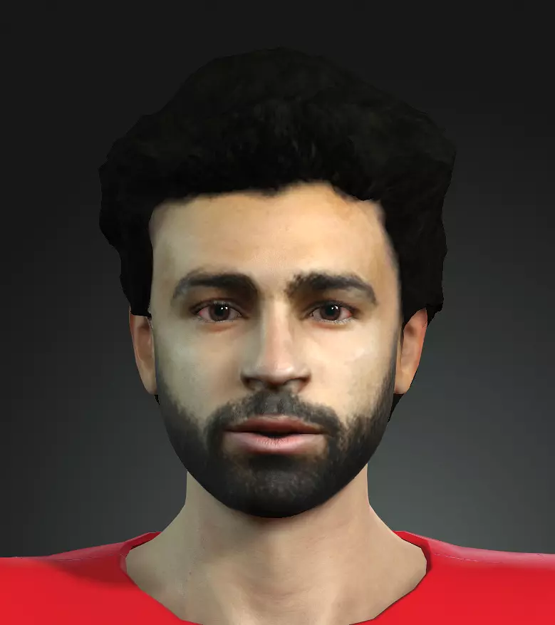 Mo Salah famous football player 3D design Ready for animation 3D model_0