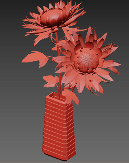 Chrysanthemum Flower 3D model_6