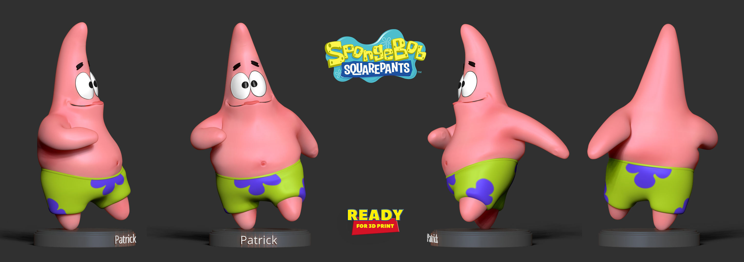 Patrick Star - SpongeBob SquarePants Fanart 3D print model_1