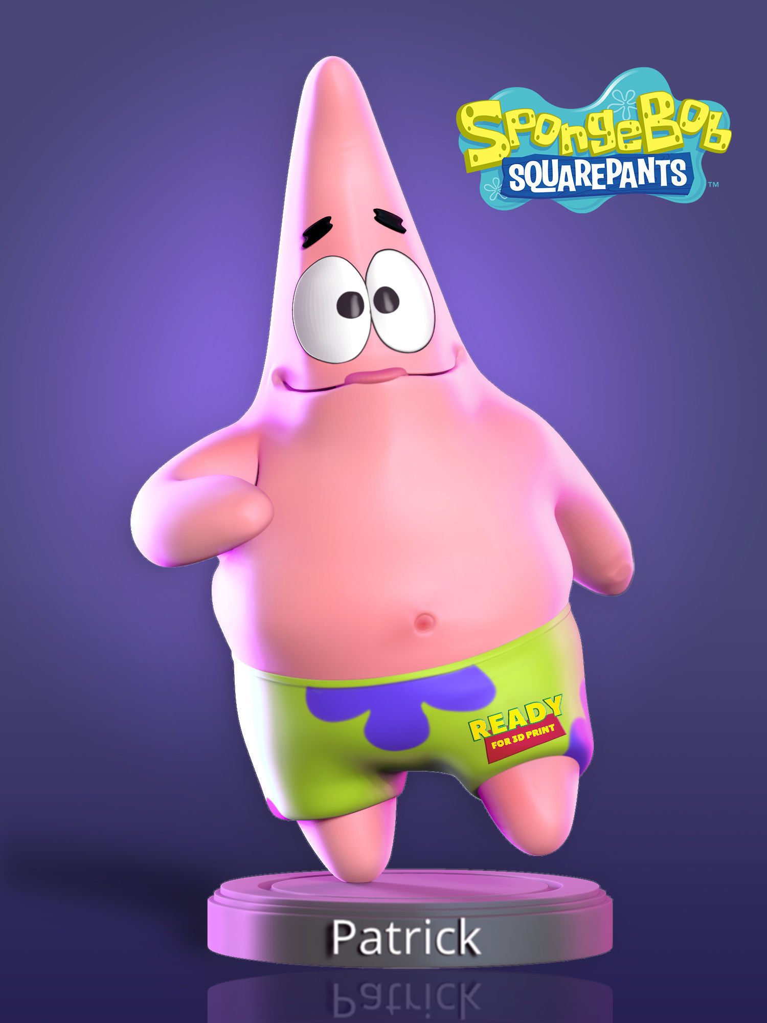 Patrick Star - SpongeBob SquarePants Fanart 3D print model_4
