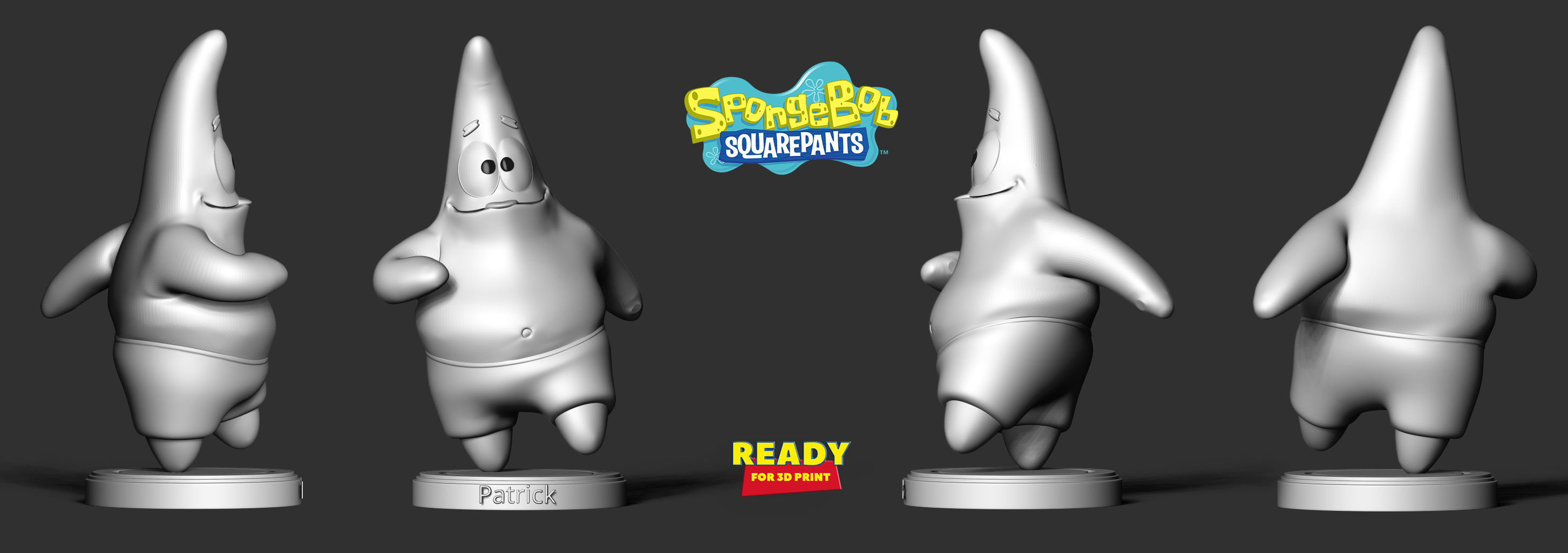 Patrick Star - SpongeBob SquarePants Fanart 3D print model_3