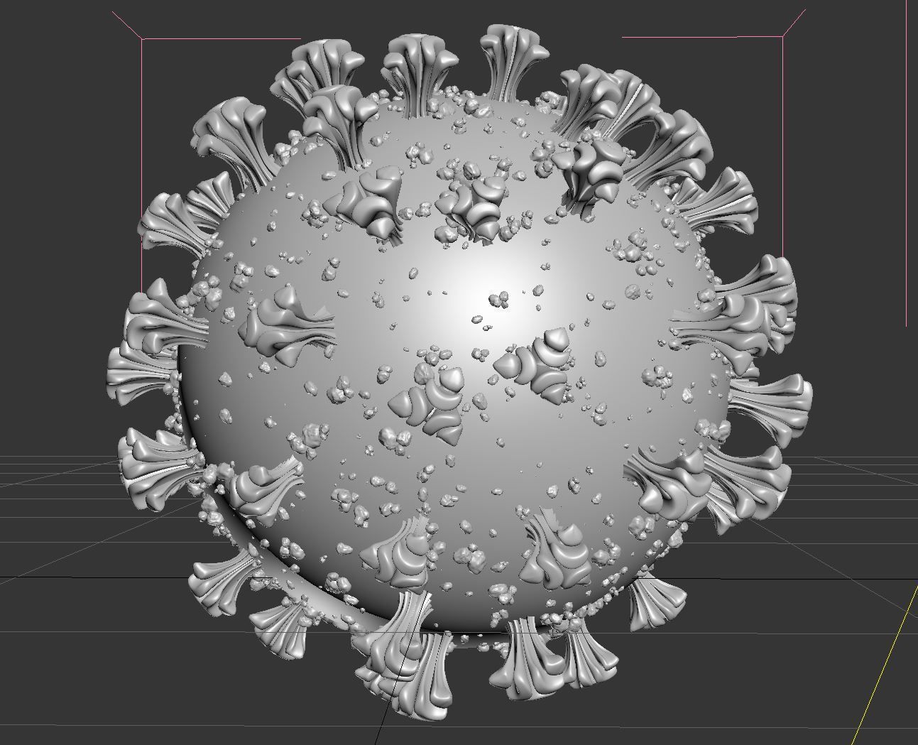 Corona Virus- COVID-19 3D model_3