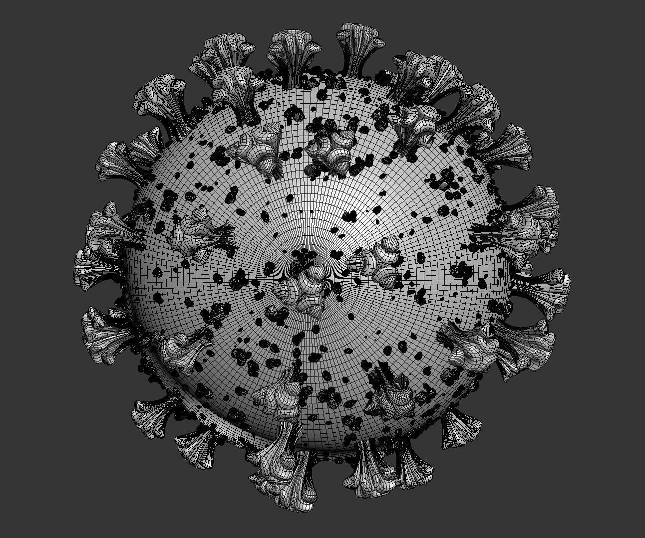 Corona Virus- COVID-19 3D model_2
