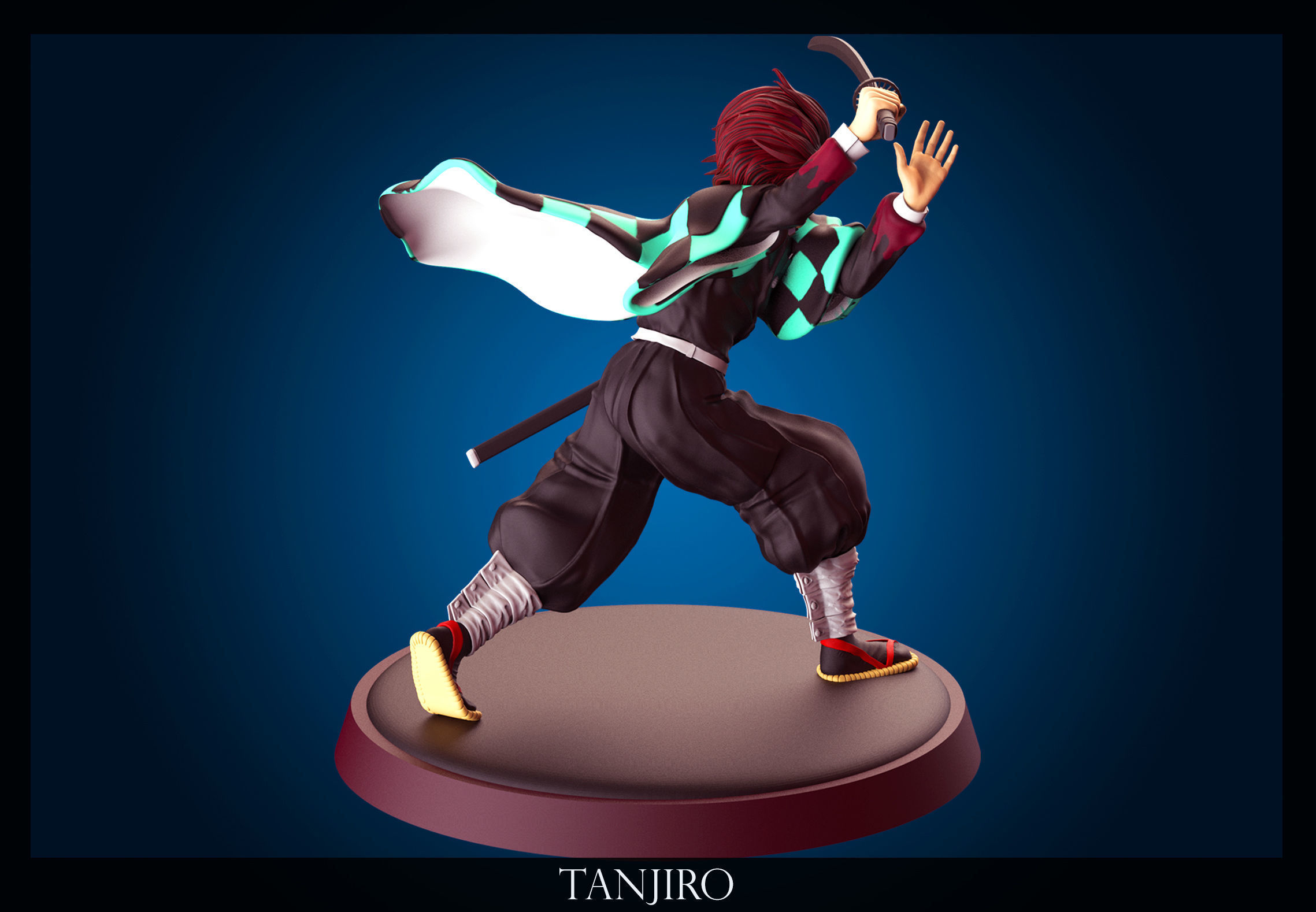 Tanjiro figurine of character tanro 3D print model_1