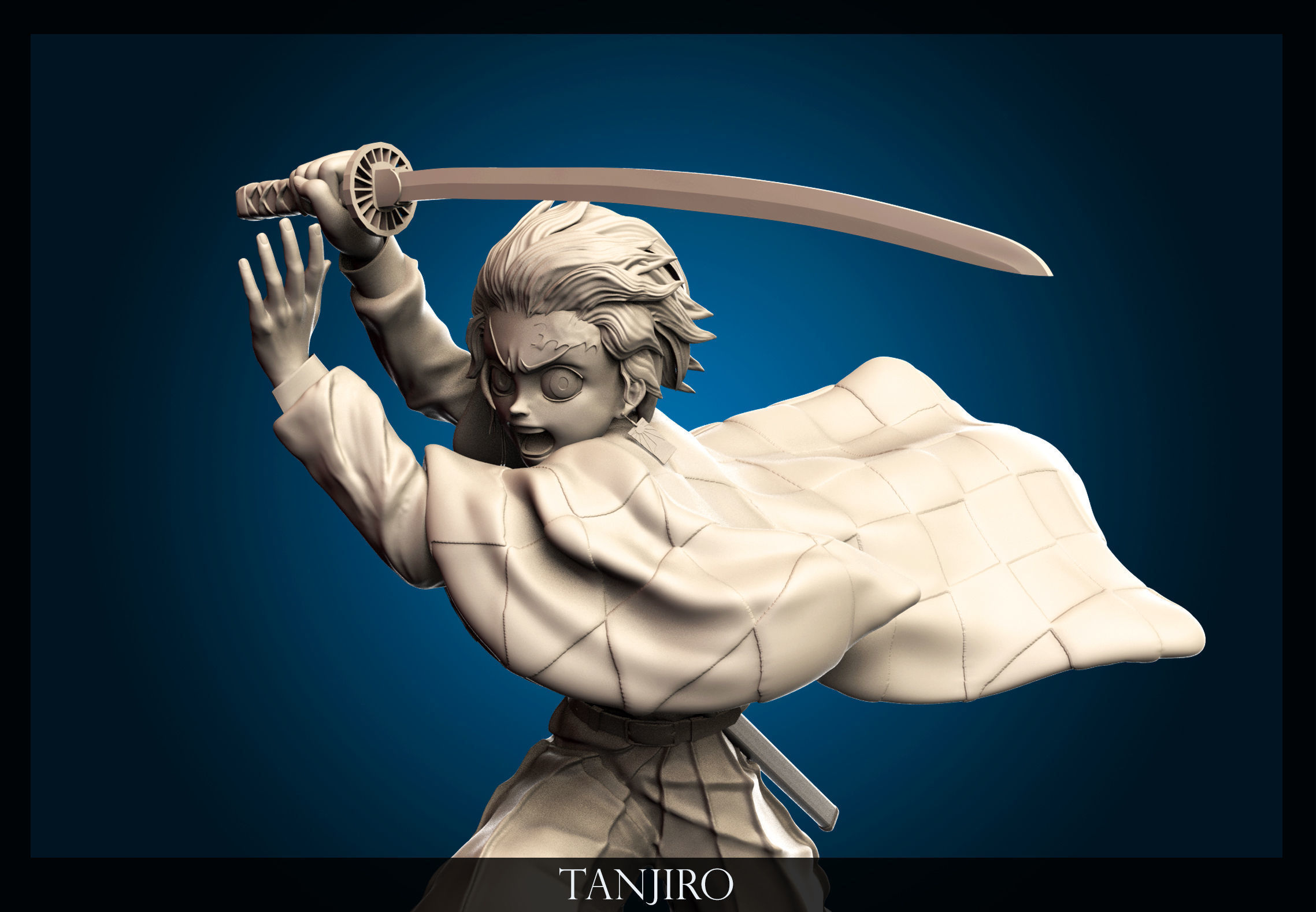 Tanjiro figurine of character tanro 3D print model_4