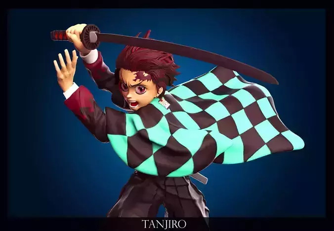 Tanjiro figurine of character tanro 3D print model