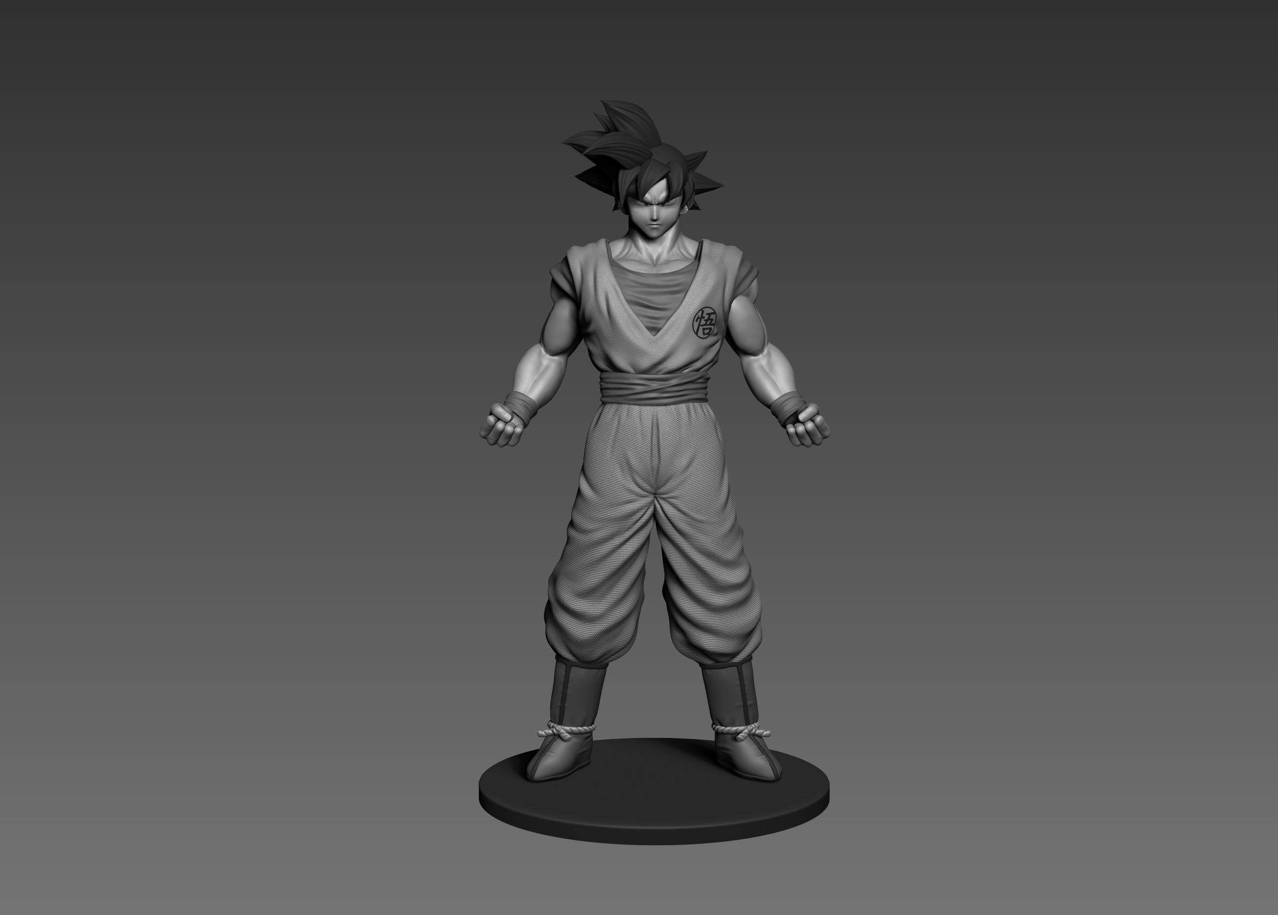 Son Goku Dragonball fan-art statue 3dprint 3D print model_1