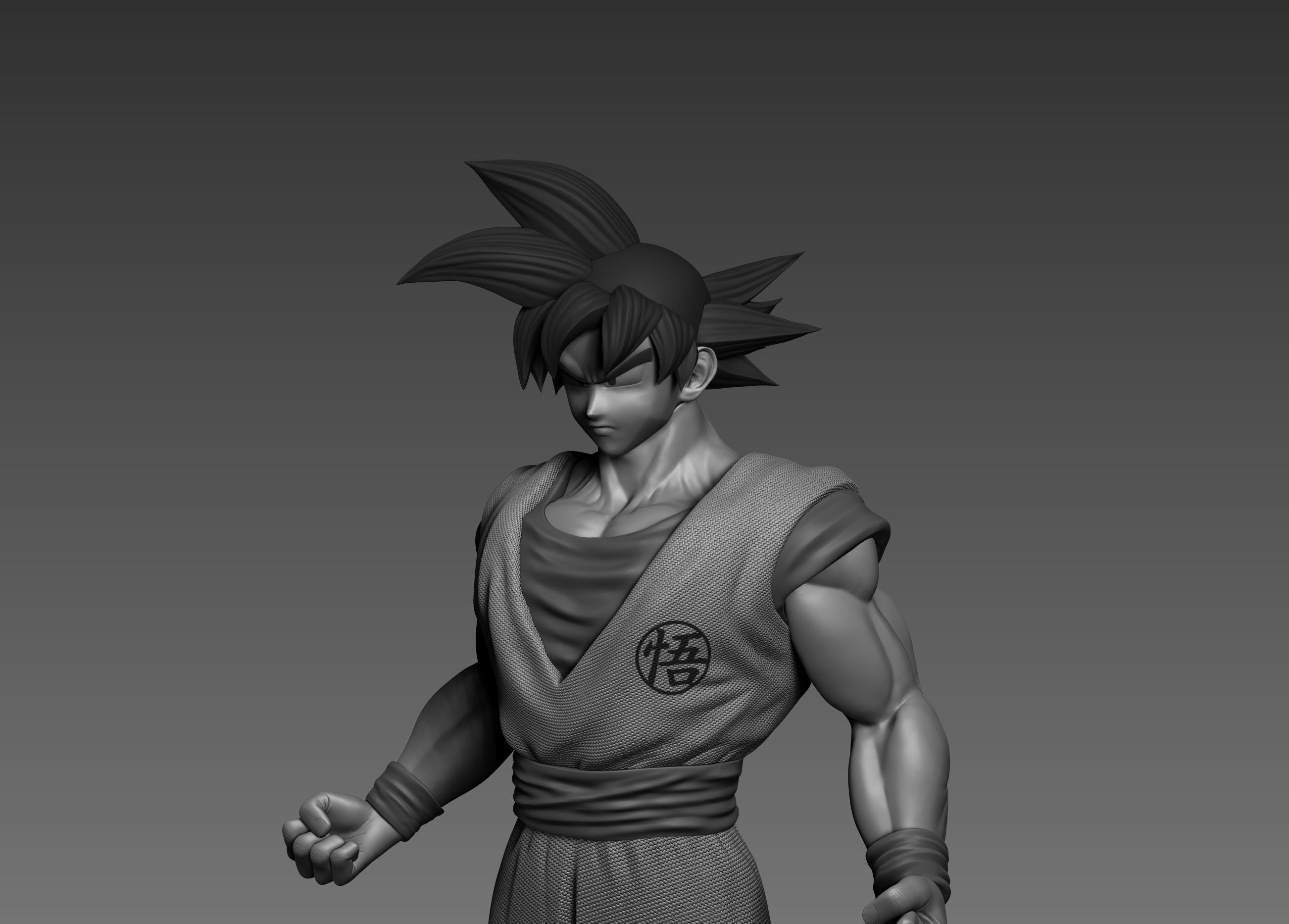 Son Goku Dragonball fan-art statue 3dprint 3D print model_7