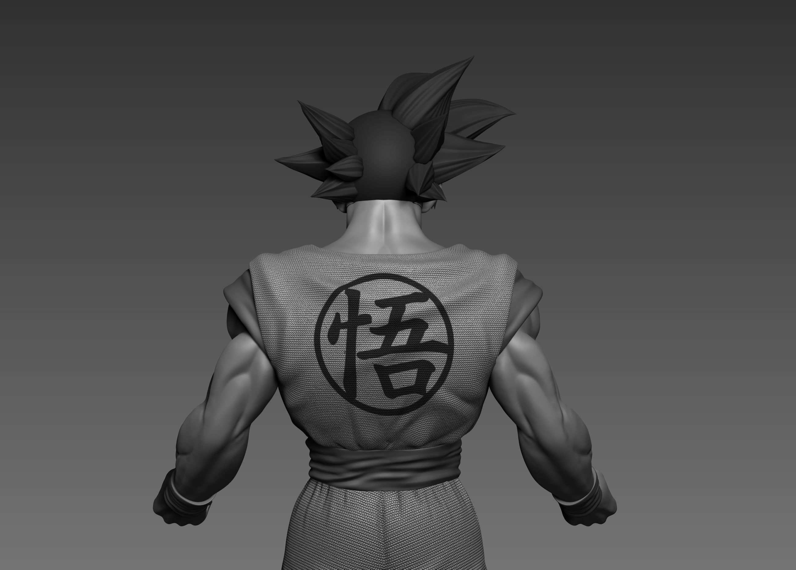 Son Goku Dragonball fan-art statue 3dprint 3D print model_8