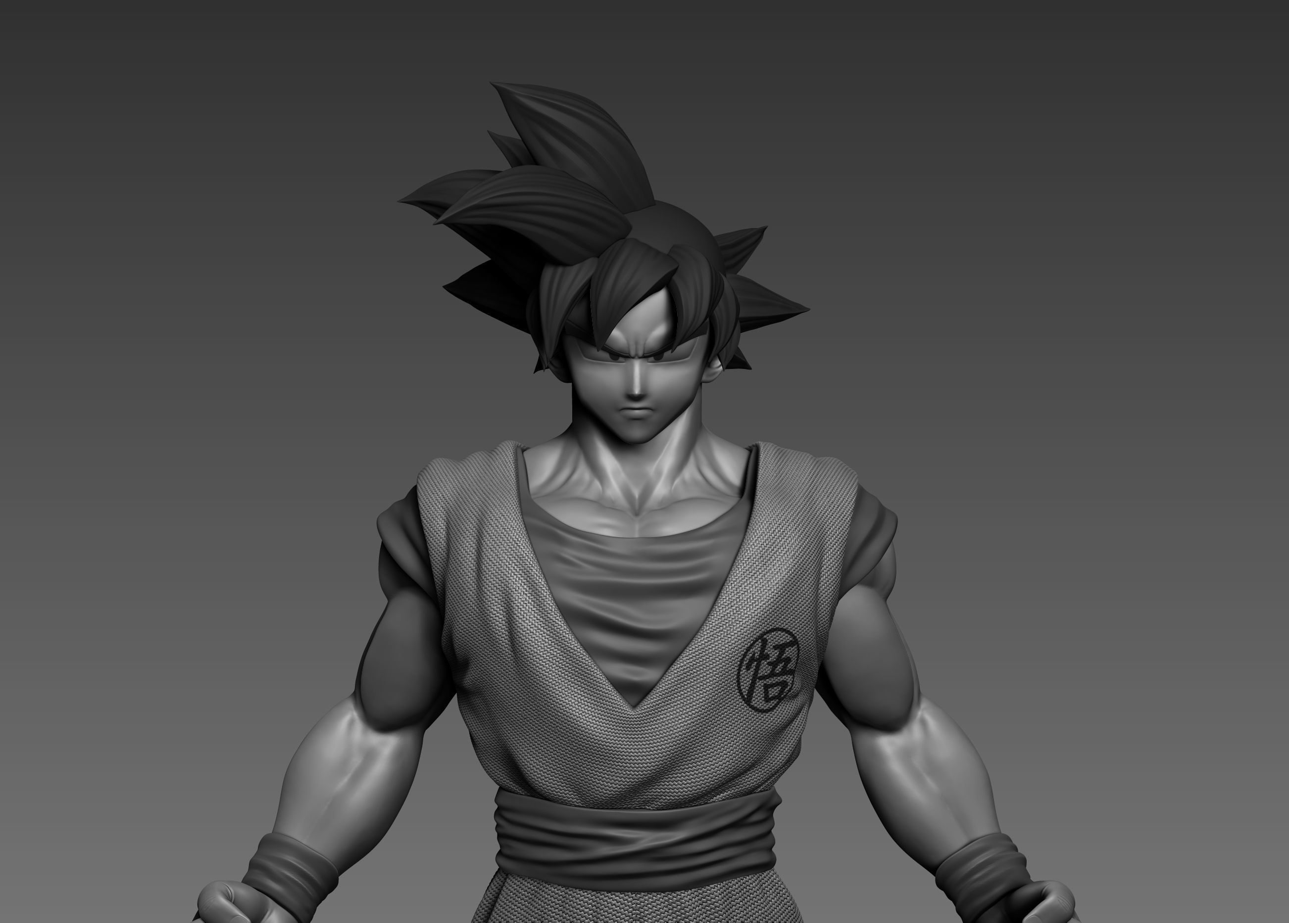 Son Goku Dragonball fan-art statue 3dprint 3D print model_6