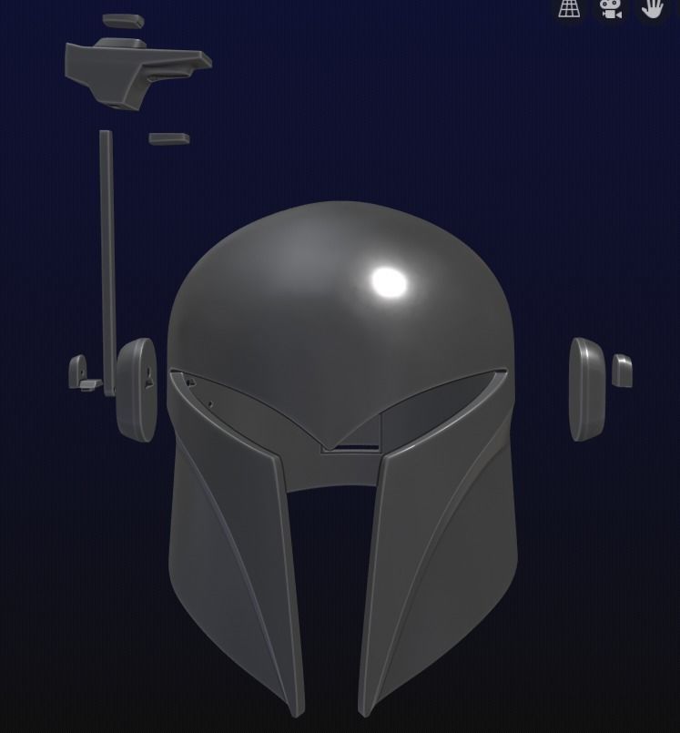 Sabine Wren toon ashoka Helmet with Range finder 3D print model_2