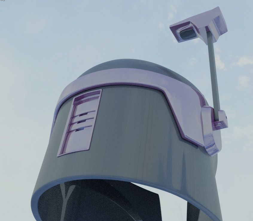 Sabine Wren toon ashoka Helmet with Range finder 3D print model_14