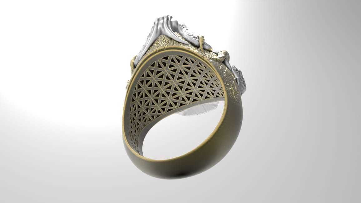 man rings 3D print model_3