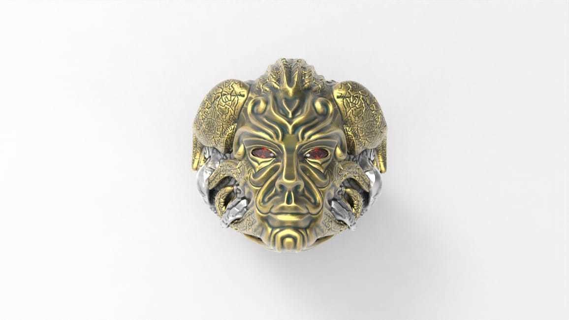 man rings 3D print model_6