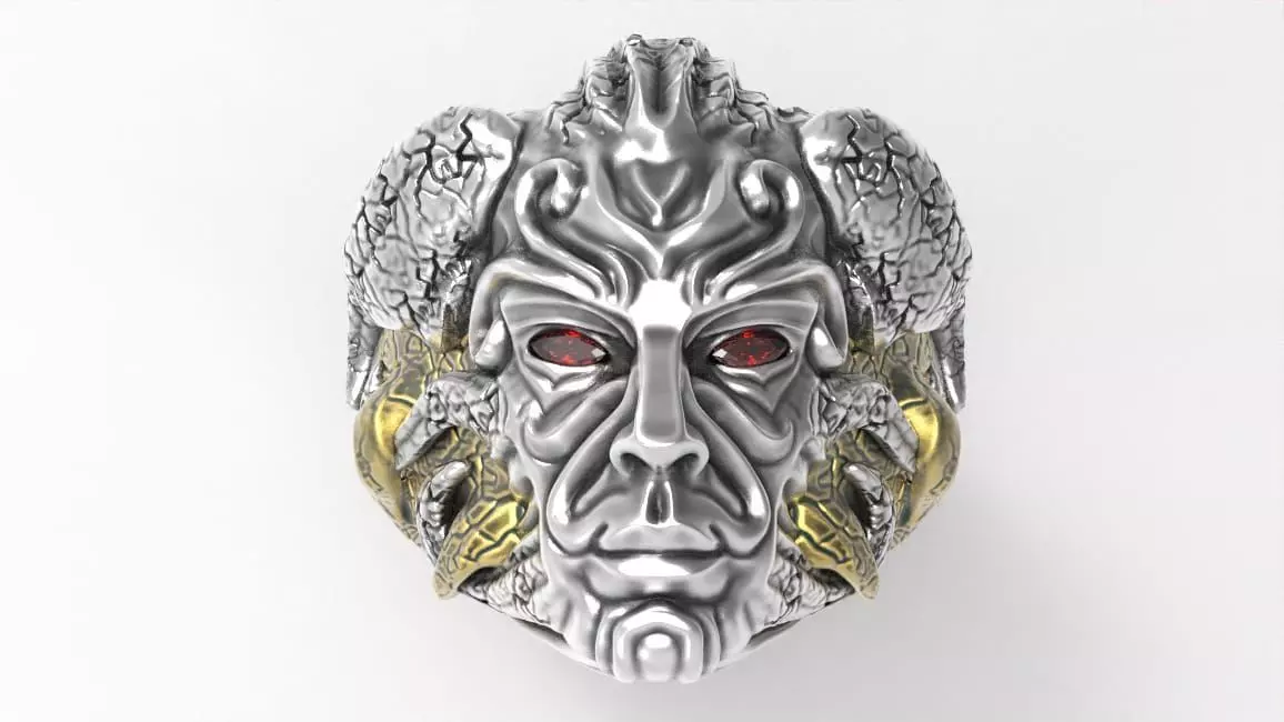 man rings 3D print model_0