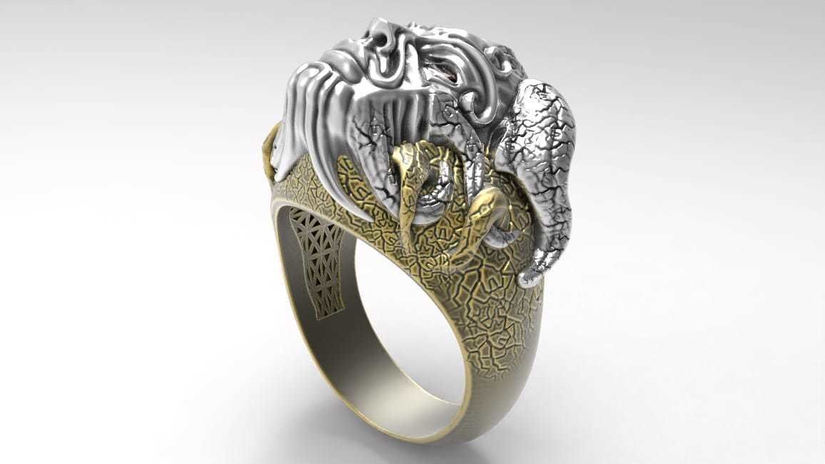 man rings 3D print model_4