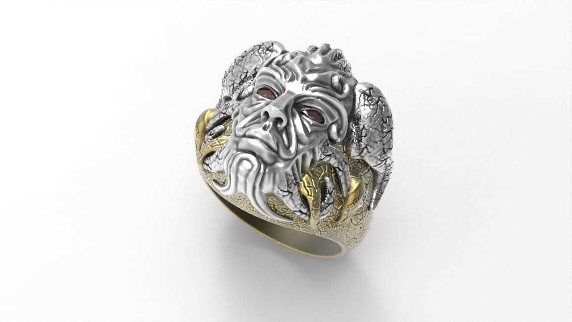 man rings 3D print model_1