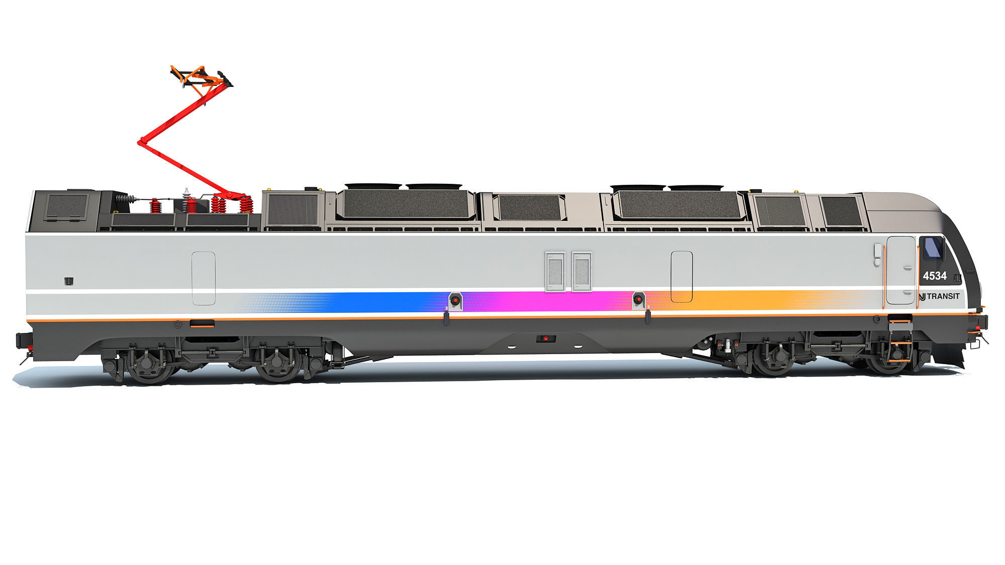 NJ Transit Locomotive Train 3D model_9