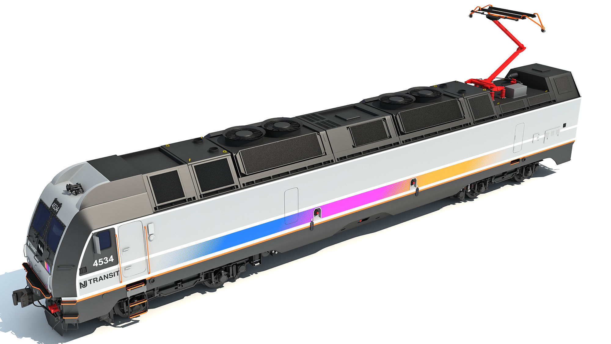 NJ Transit Locomotive Train 3D model_10