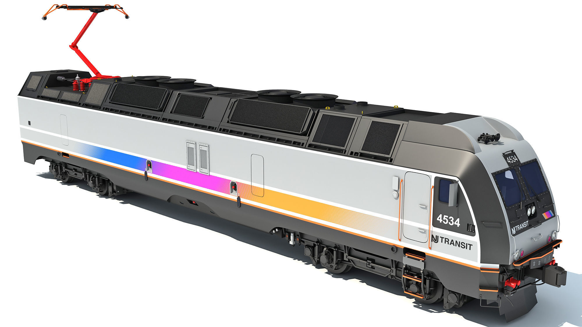 NJ Transit Locomotive Train 3D model_4
