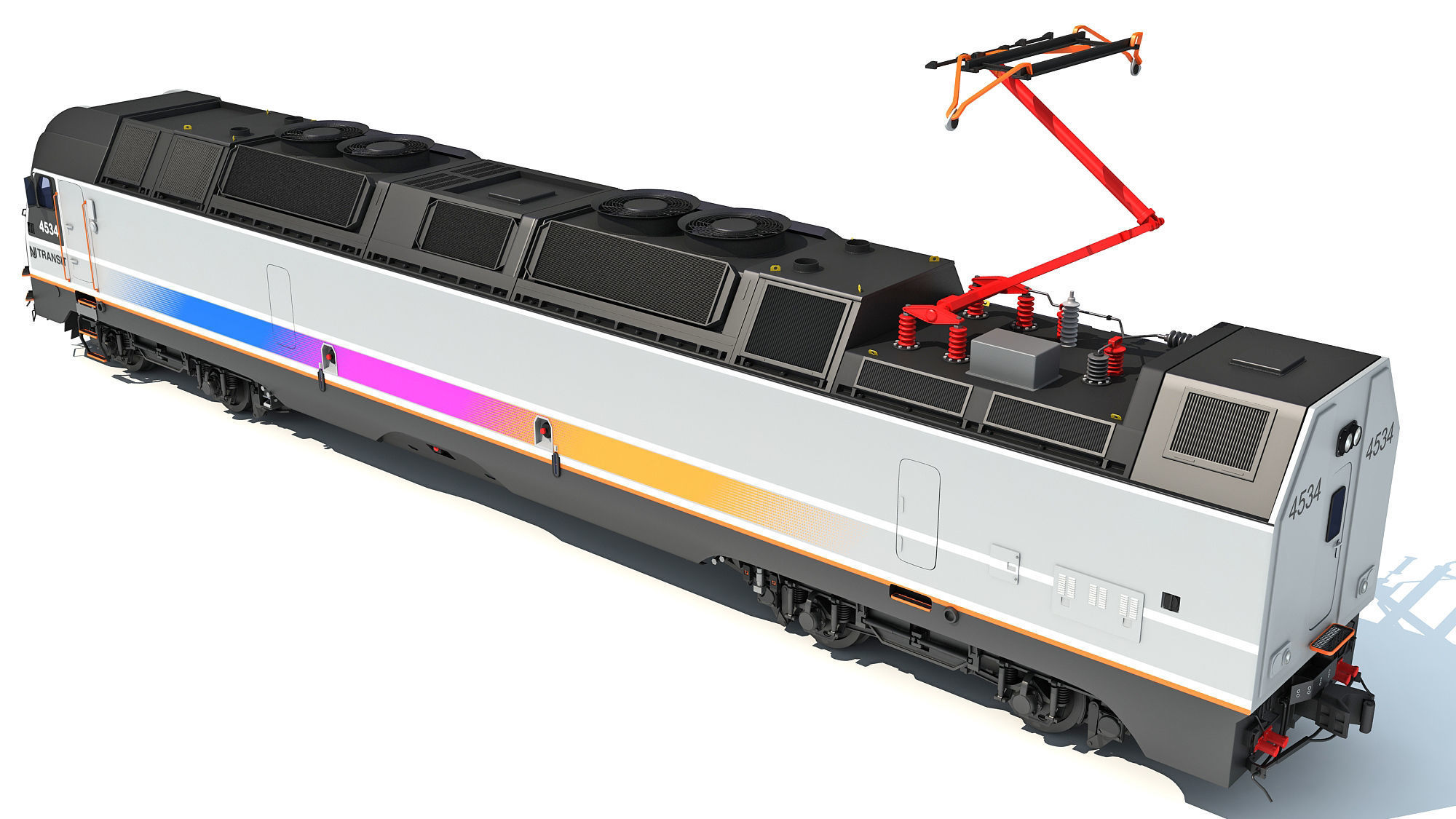 NJ Transit Locomotive Train 3D model_8