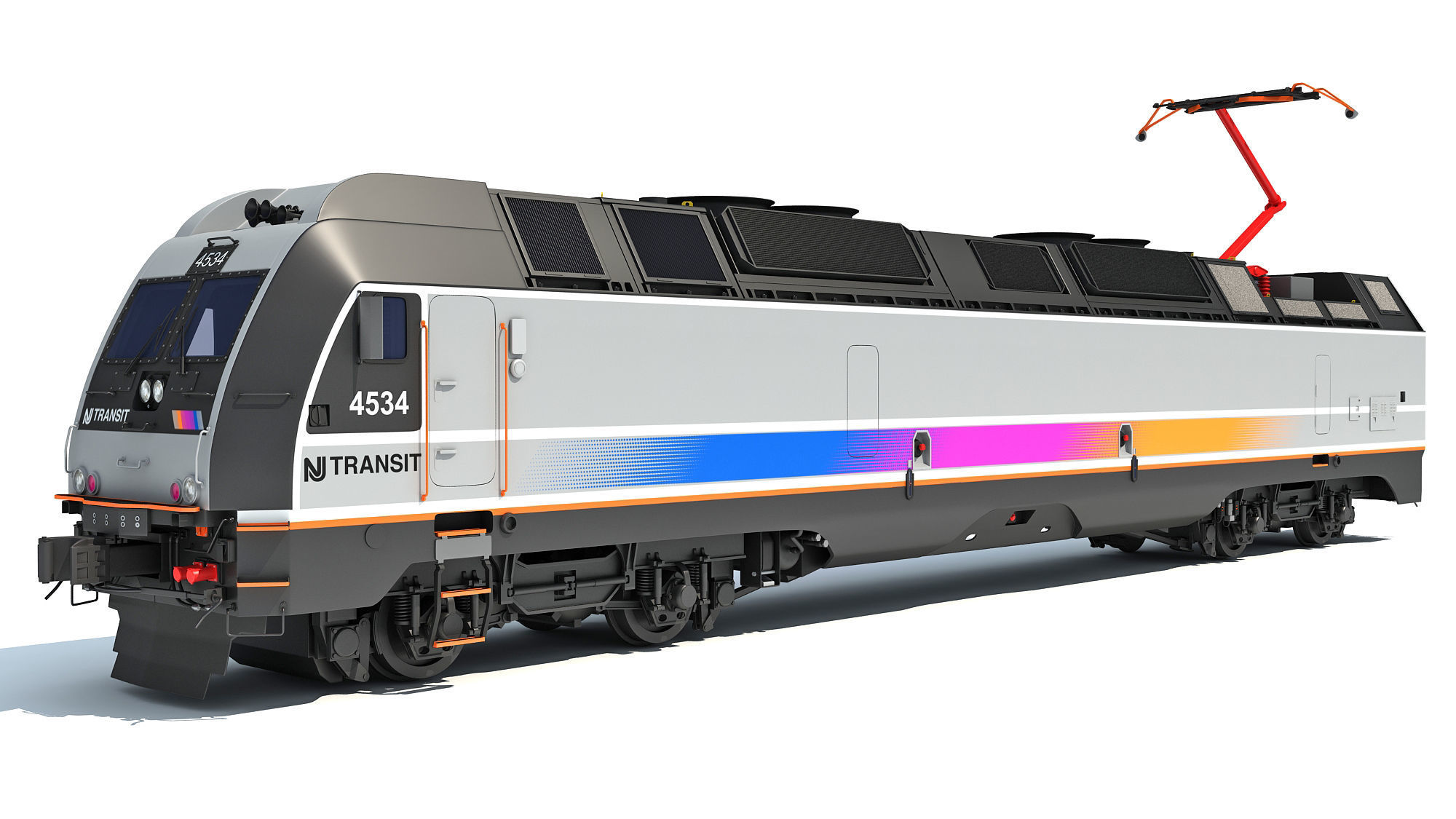 NJ Transit Locomotive Train 3D model_5