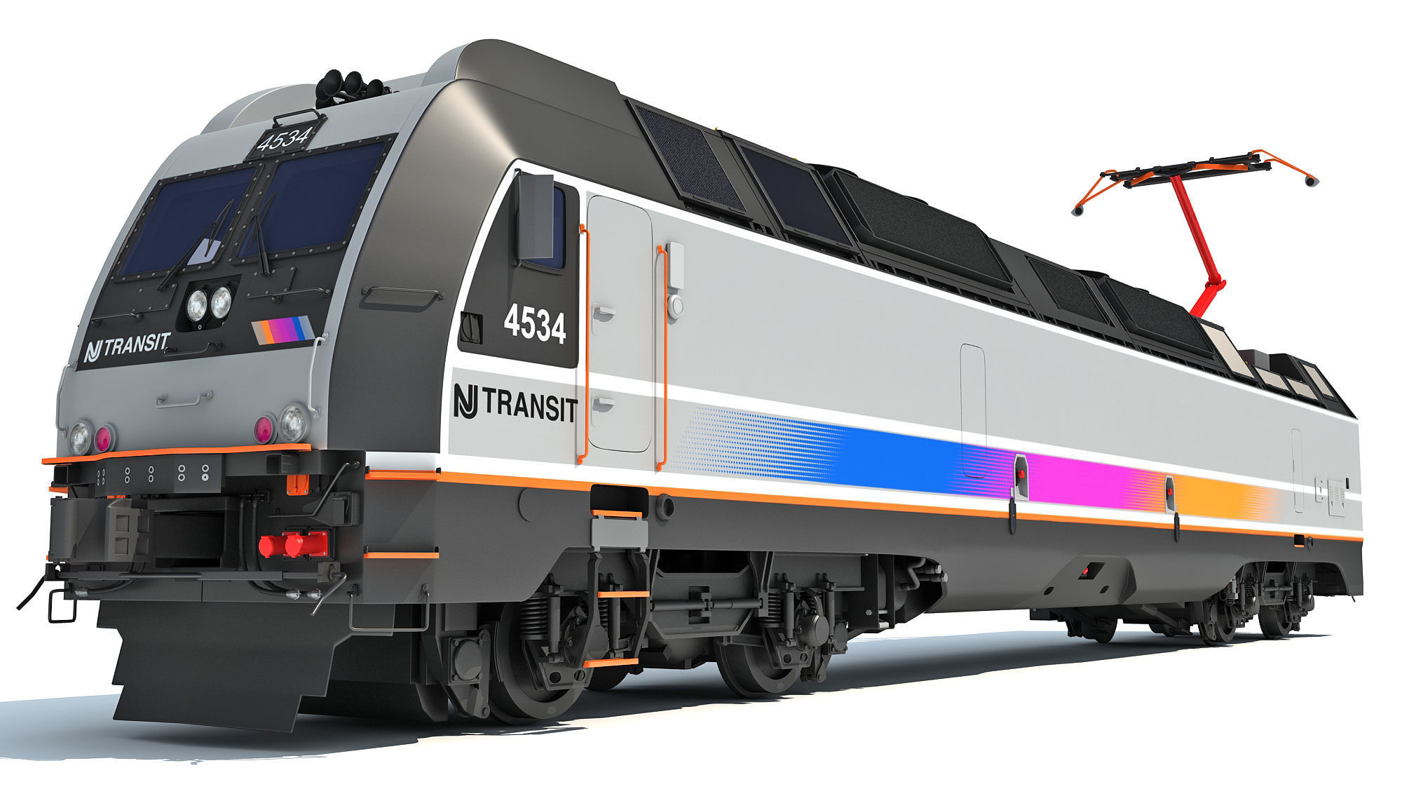 NJ Transit Locomotive Train 3D model_1