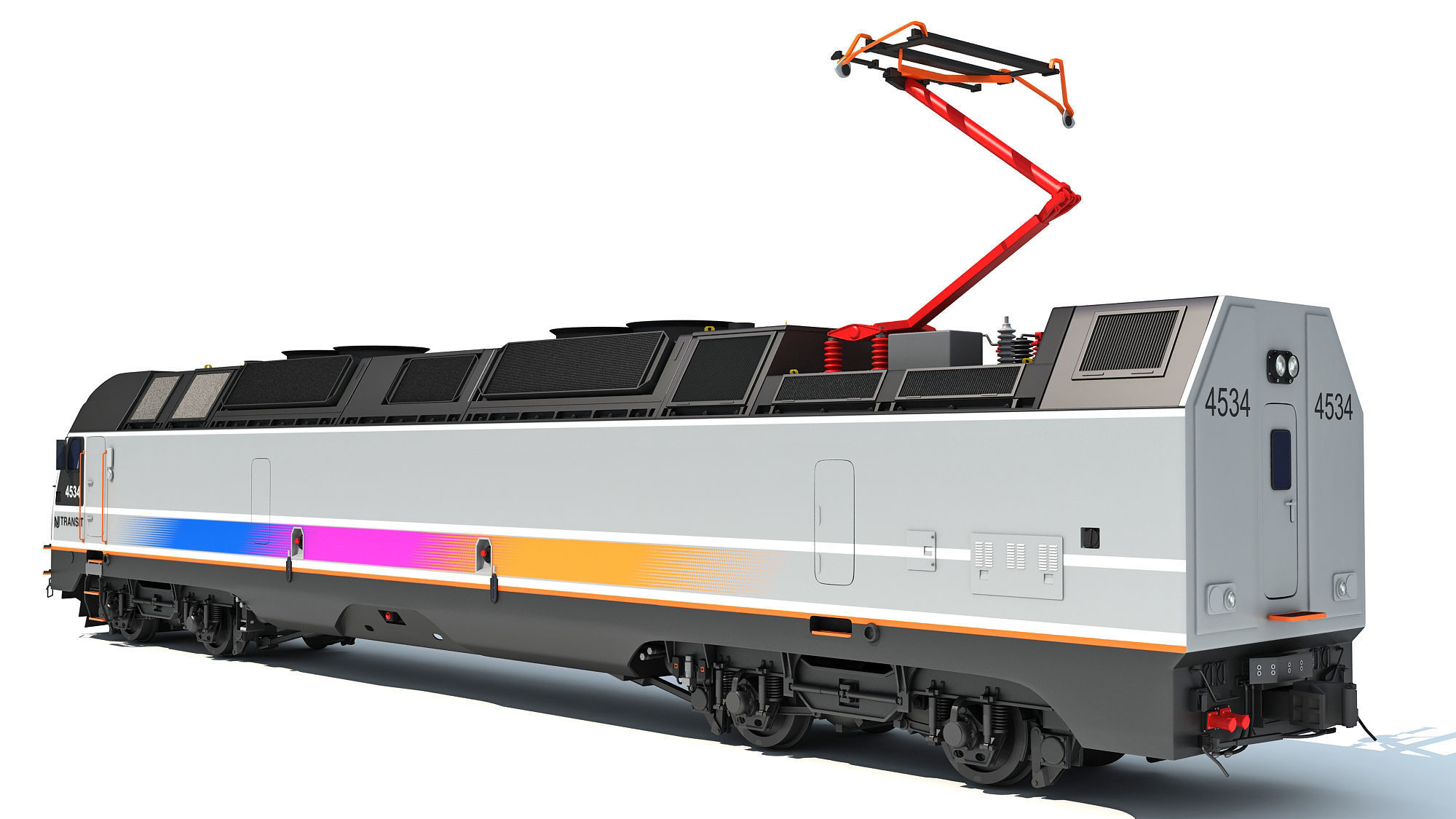 NJ Transit Locomotive Train 3D model_6