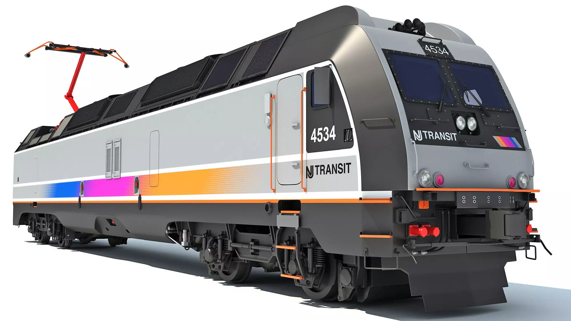 NJ Transit Locomotive Train 3D model_0