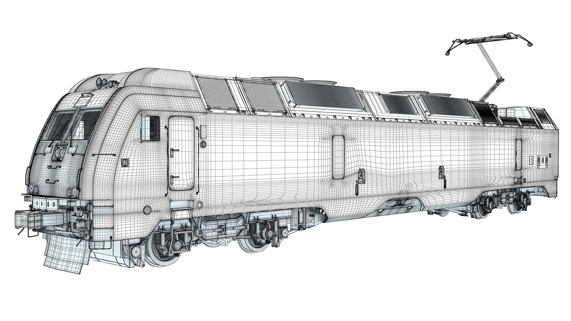NJ Transit Locomotive Train 3D model_15