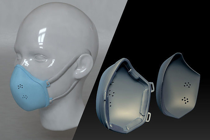Medical mask v2 3D print model
