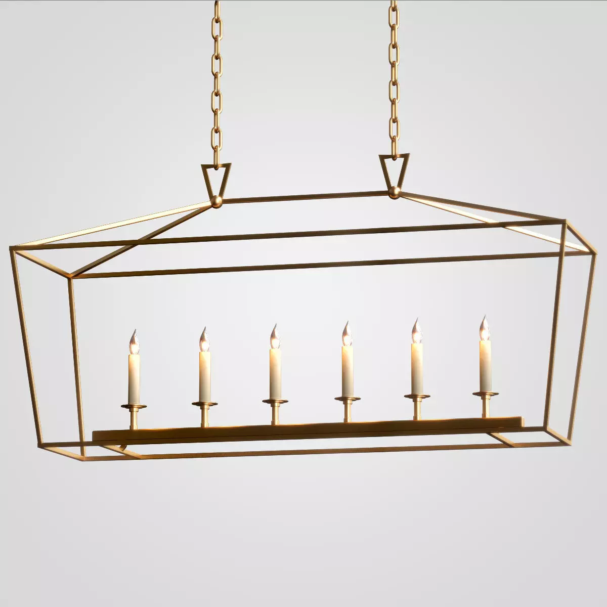 Linear Pendant Bronze RH chandelier 3D model_0
