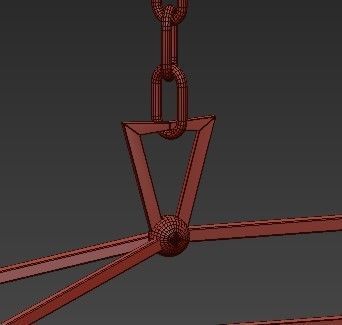 Linear Pendant Bronze RH chandelier 3D model_2