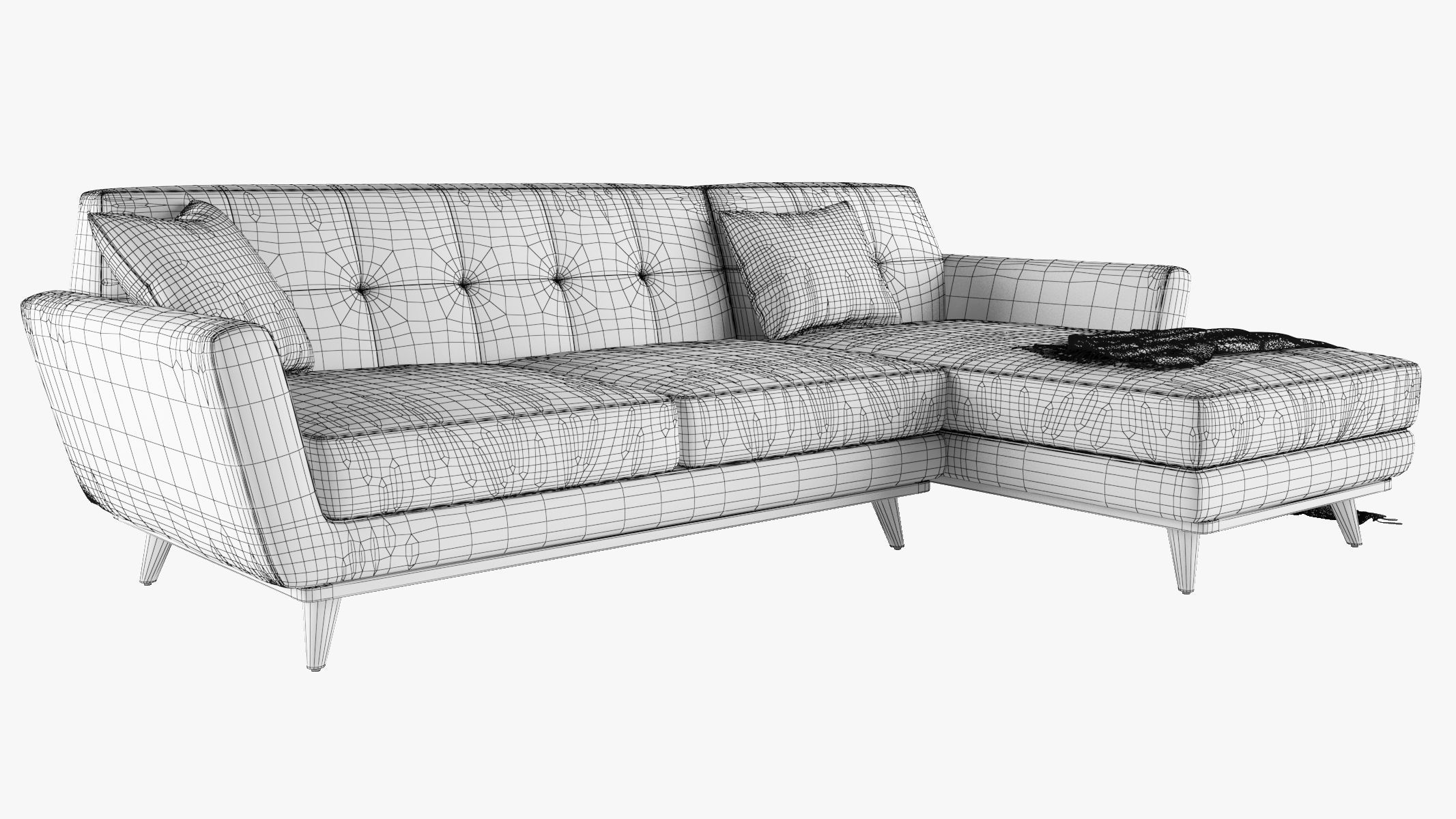 Joybird Hughes Sectional Sofa 3D model_7