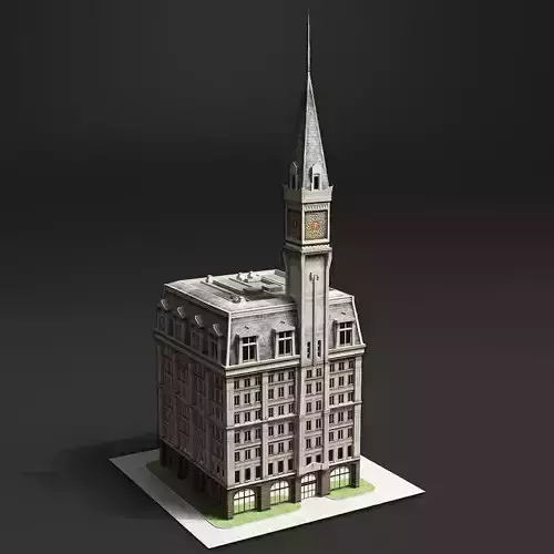 19th Century American Building 3D model