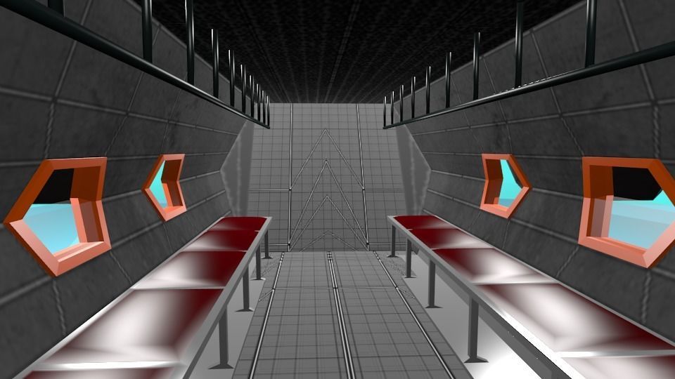 Fictional Aircraft Low-poly 3D model_15