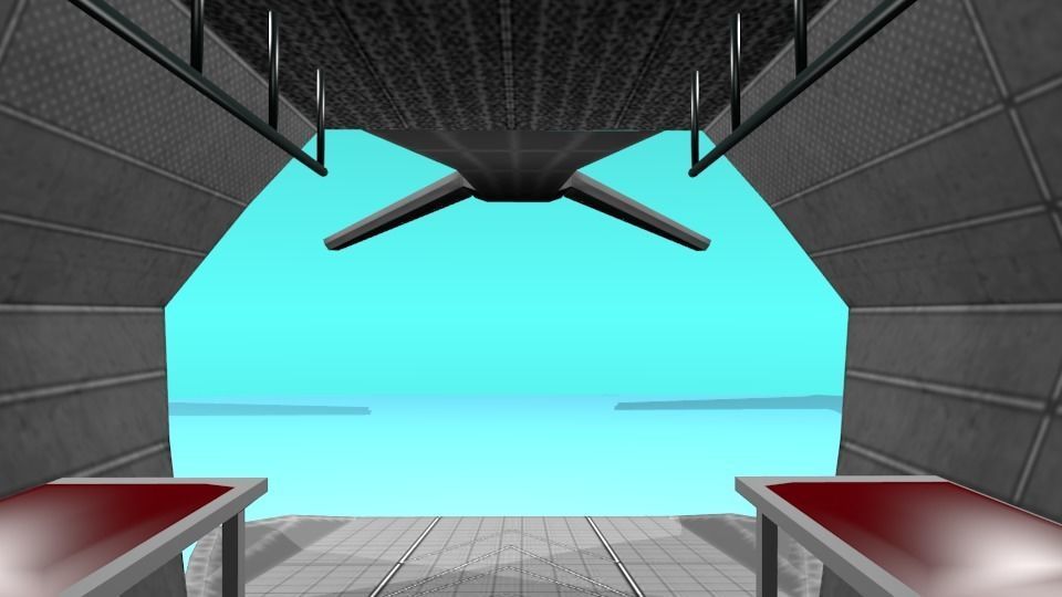 Fictional Aircraft Low-poly 3D model_6