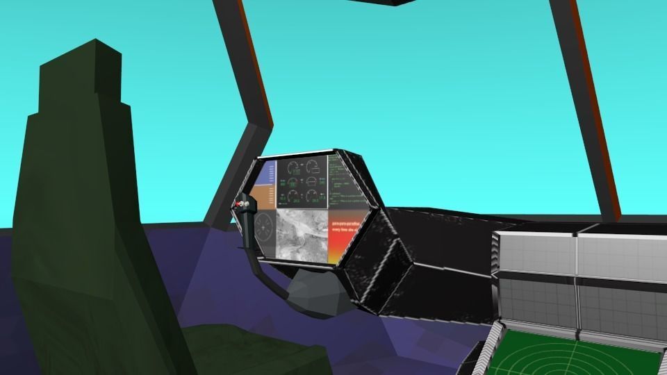 Fictional Aircraft Low-poly 3D model_13