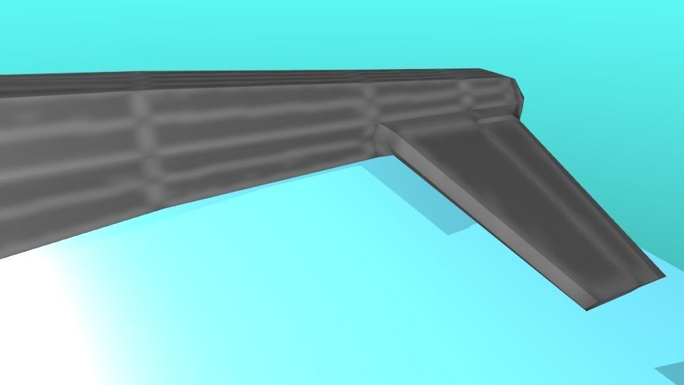 Fictional Aircraft Low-poly 3D model_28