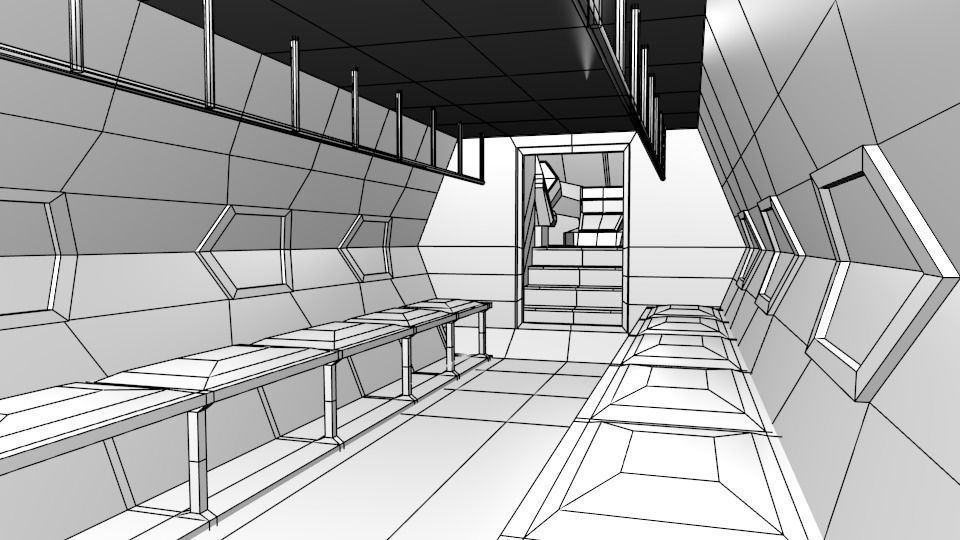 Fictional Aircraft Low-poly 3D model_24