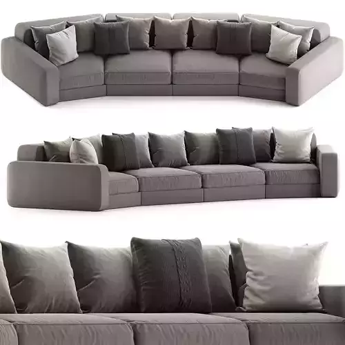 Giorgetti SKYLINE Curved sofa low poly 3d model